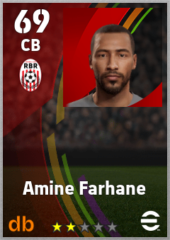 Amine Farhane — CB, OVR 69, MAX 69