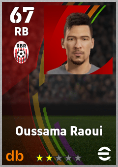 Oussama Raoui — RB, OVR 67, MAX 67