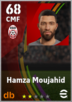 Hamza Moujahid — CMF, OVR 68, MAX 68