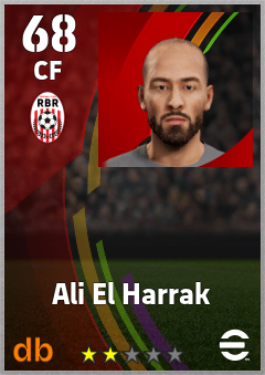 Ali El Harrak — CF, OVR 68, MAX 68