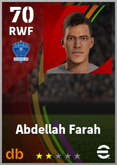 Abdellah Farah — RWF, OVR 70, MAX 70