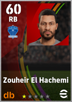 Zouheir El Hachemi — RB, OVR 60, MAX 60