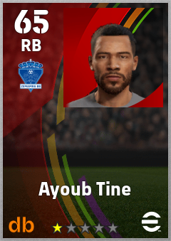 Ayoub Tine — RB, OVR 65, MAX 65