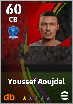 Youssef Aoujdal — CB, OVR 60, MAX 60