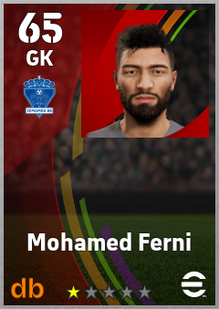 Mohamed Ferni — GK, OVR 65, MAX 65