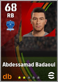 Abdessamad Badaoui — RB, OVR 68, MAX 68