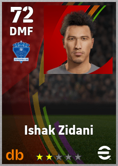 Ishak Zidani — DMF, OVR 72, MAX 72