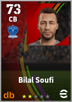 Bilal Soufi — CB, OVR 73, MAX 73