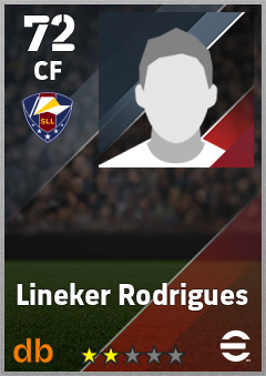 Lineker Rodrigues — CF, OVR 72, MAX 72