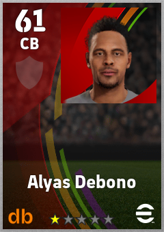 Alyas Debono — CB, OVR 61, MAX 61