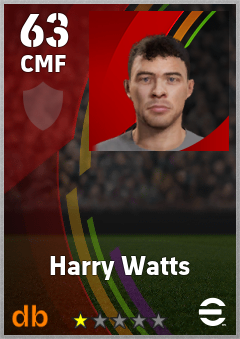 Harry Watts — CMF, OVR 63, MAX 63