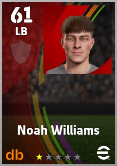 Noah Williams eFootball player card