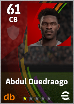 Abdul Ouedraogo — CB, OVR 61, MAX 61