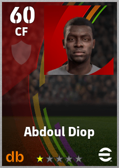 Abdoul Diop — CF, OVR 60, MAX 60