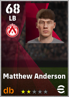 Matthew Anderson — LB, OVR 68, MAX 68