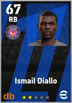 Ismail Diallo — RB, OVR 67, MAX 67
