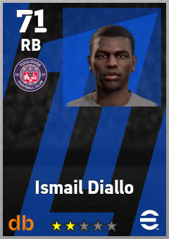 Ismail Diallo — RB, OVR 71, MAX 71
