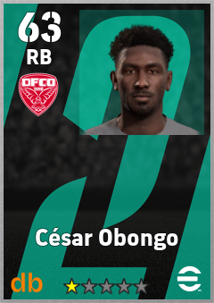 César Obongo — RB, OVR 63, MAX 63