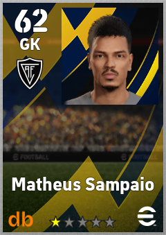 Matheus Sampaio — GK, OVR 62, MAX 62