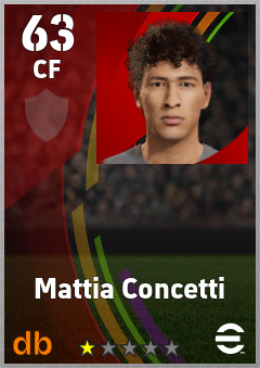 Mattia Concetti — CF, OVR 63, MAX 63