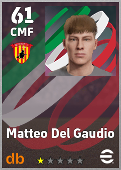 Matteo Del Gaudio — CMF, OVR 61, MAX 61