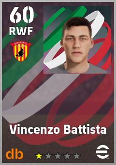 Vincenzo Battista — RWF, OVR 60, MAX 60