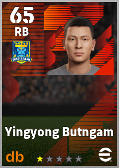Yingyong Butngam — RB, OVR 65, MAX 65