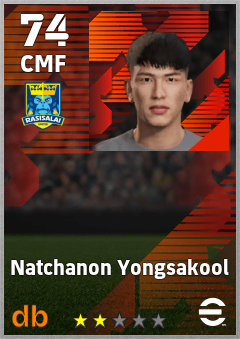 Natchanon Yongsakool — CMF, OVR 74, MAX 74