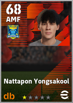 Nattapon Yongsakool — AMF, OVR 68, MAX 68