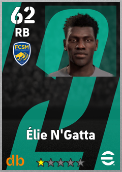 Élie N'Gatta — RB, OVR 62, MAX 62