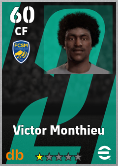 Victor Monthieu — CF, OVR 60, MAX 60