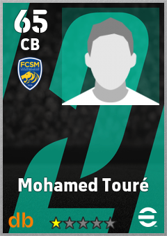 Mohamed Touré — CB, OVR 65, MAX 65