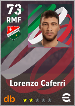 Lorenzo Caferri — RMF, OVR 73, MAX 73