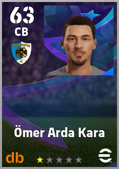 Ömer Arda Kara — CB, OVR 63, MAX 63