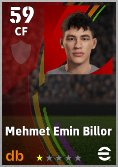 Mehmet Emin Billor — CF, OVR 59, MAX 59