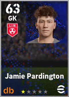 Jamie Pardington — GK, OVR 63, MAX 63