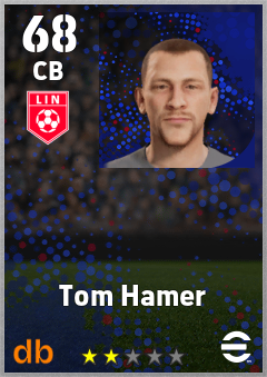 Tom Hamer — CB, OVR 68, MAX 68