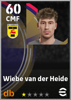Wiebe van der Heide — CMF, OVR 60, MAX 60