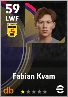 Fabian Kvam — LWF, OVR 59, MAX 59