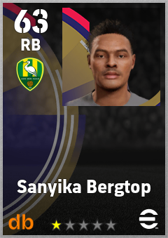 Sanyika Bergtop — RB, OVR 63, MAX 63