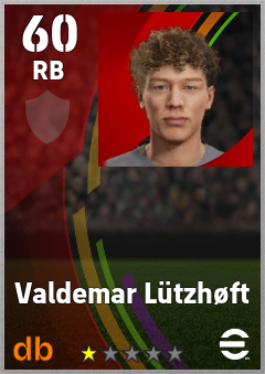 Valdemar Lützhøft — RB, OVR 60, MAX 60