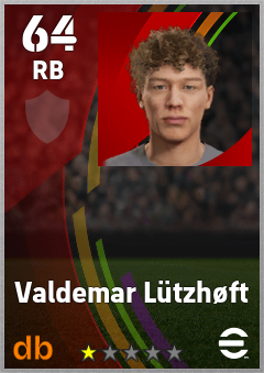 Valdemar Lützhøft eFootball player card