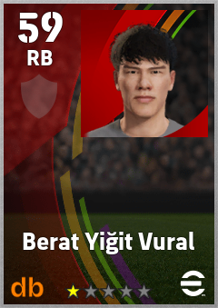 Berat Yiğit Vural — RB, OVR 59, MAX 59