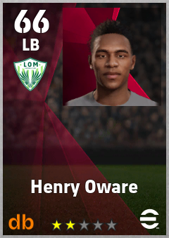 Henry Oware — LB, OVR 66, MAX 66