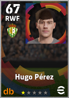 Hugo Pérez — RWF, OVR 67, MAX 67
