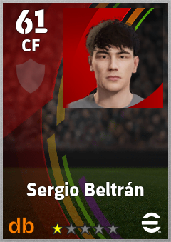 Sergio Beltrán — CF, OVR 61, MAX 61