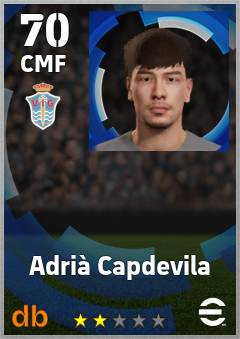 Adrià Capdevila — CMF, OVR 70, MAX 70