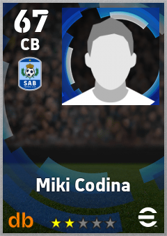 Miki Codina — CB, OVR 67, MAX 67
