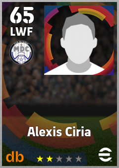 Alexis Ciria — LWF, OVR 65, MAX 65