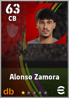 Alonso Zamora — CB, OVR 63, MAX 63